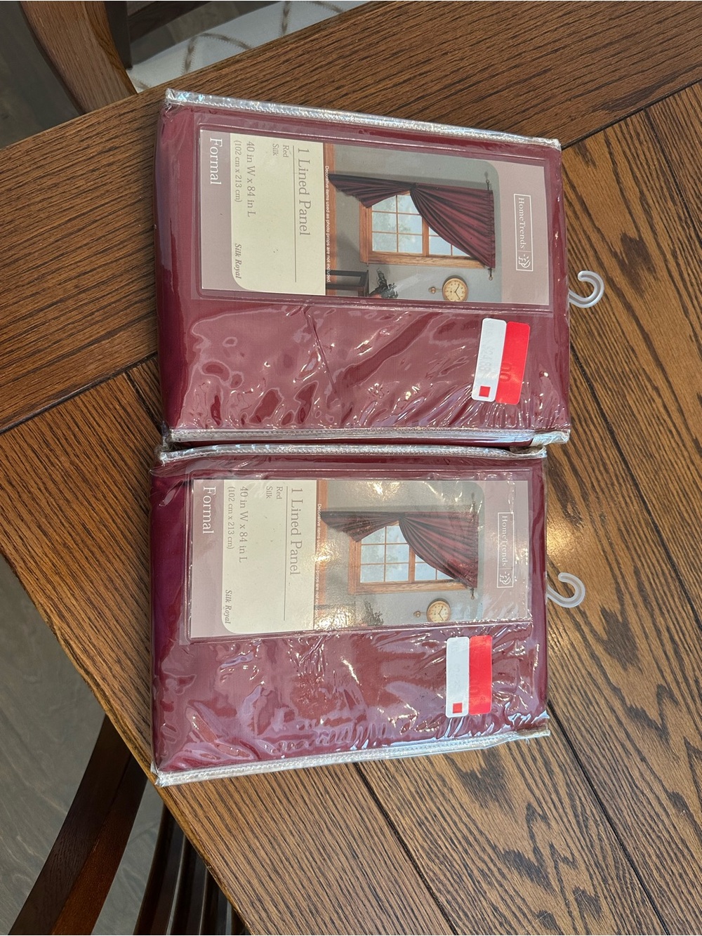 NWT Burgundy Lined Panel Curtain 40W x 84L Pair